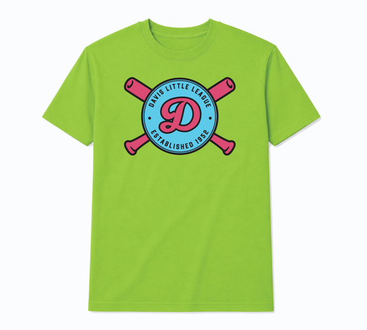 Crossed Bats Color Pop Tee - Adult Sizes