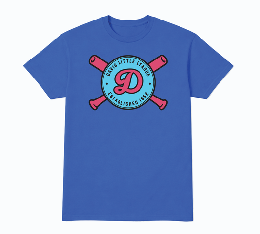 Crossed Bats Color Pop Tee - Youth Sizes
